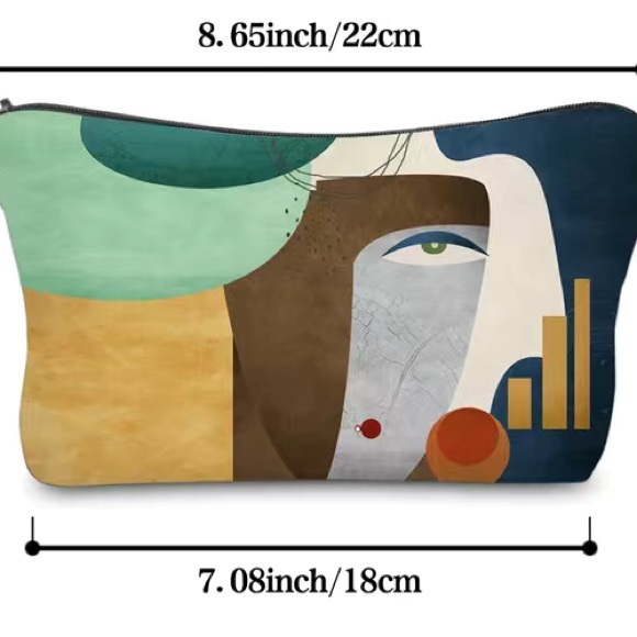 Cosmetic Bag Abstract Print NWT - Picture 6 of 6
